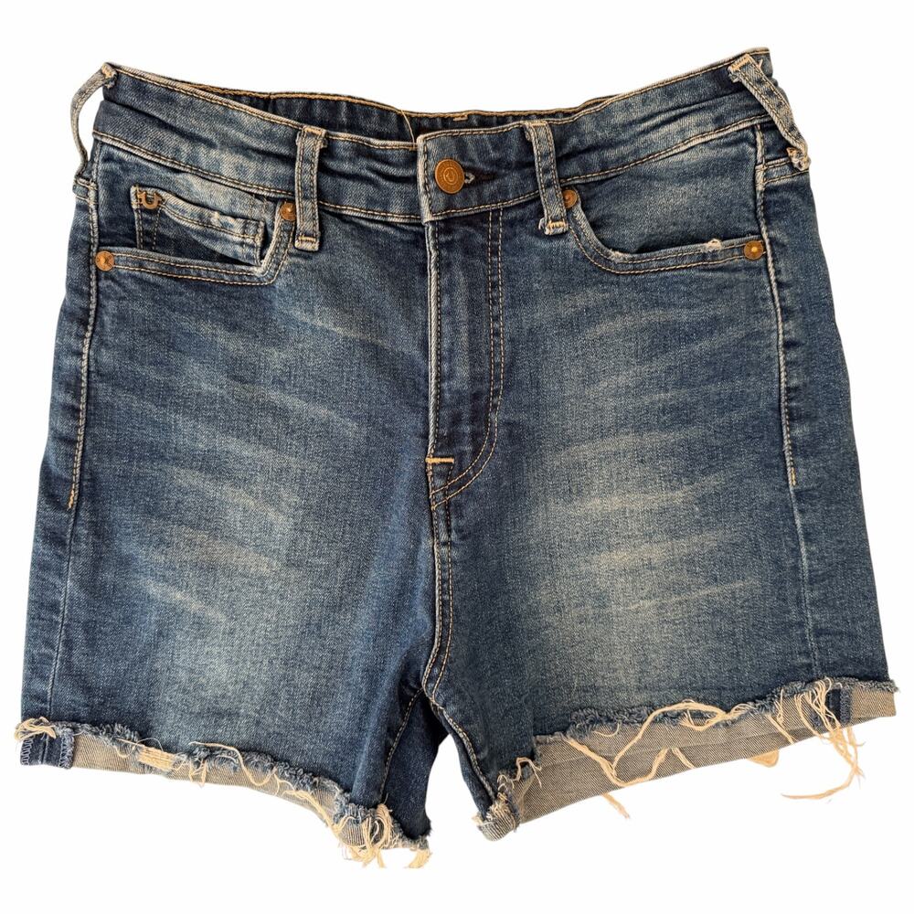 True Religion Jennie Curvy Denim Shorts Womens 30